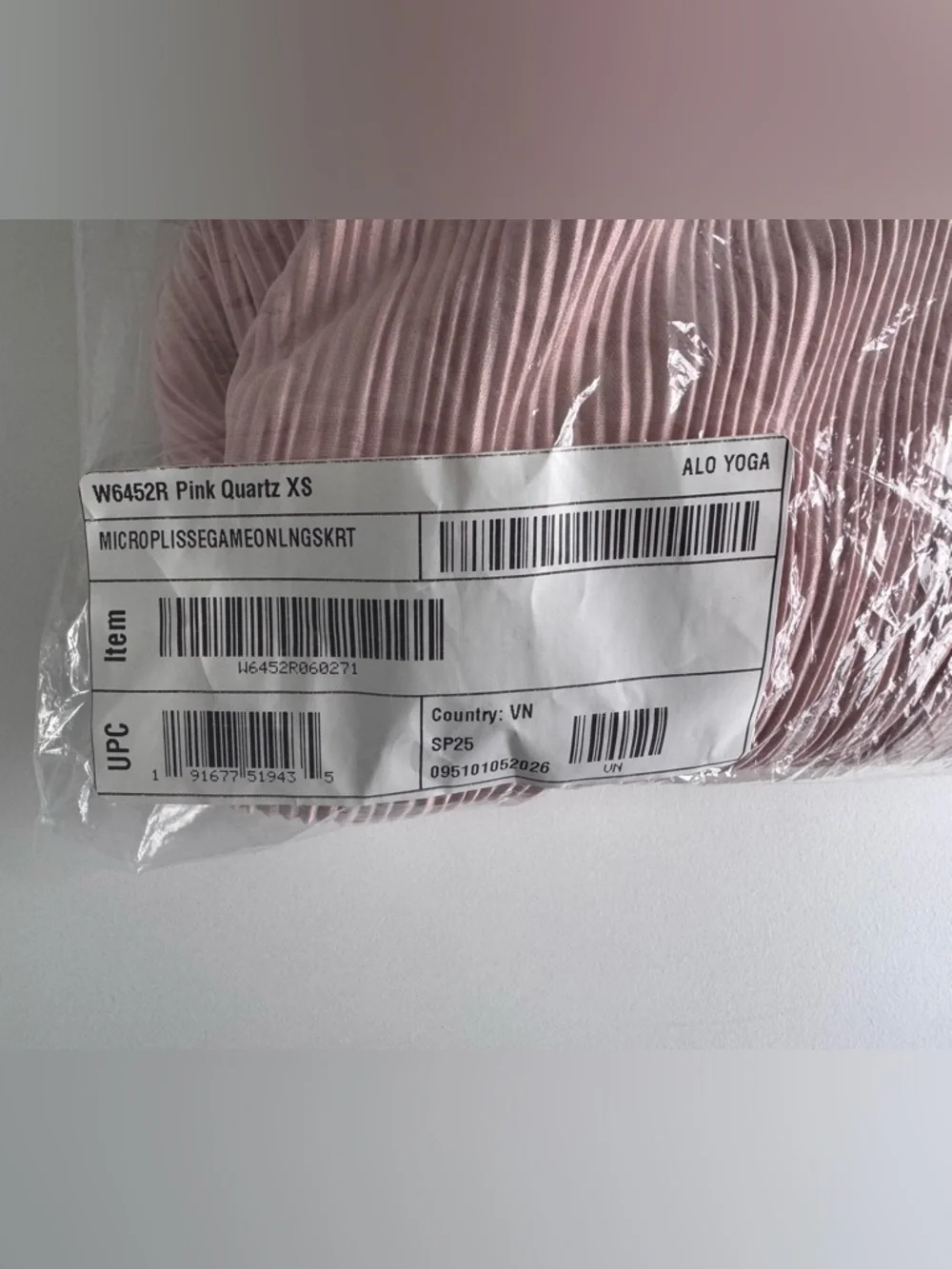 NWT Alo Micro Plisse Game On Long Skirt, Pink Quartz, XS - Picture 9 of 13